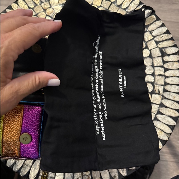Kurt Geiger Rainbow Metallic Crossbody Bag comes with free designer Jewerly. - Picture 10 of 10